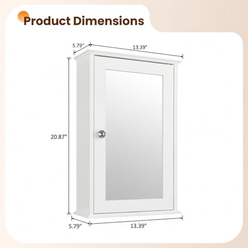 VINGLI Bathroom Wall Cabinet Wall view 2