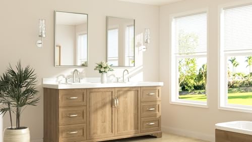 TETOTE Brushed Nickel Mirror for view 2