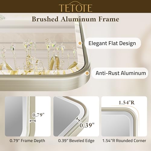 TETOTE Brushed Nickel Mirror 20 view 3