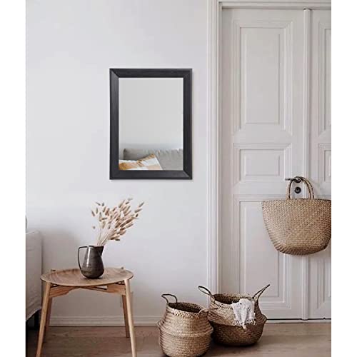 AAZZKANG Wall Mirror Black Wood view 5