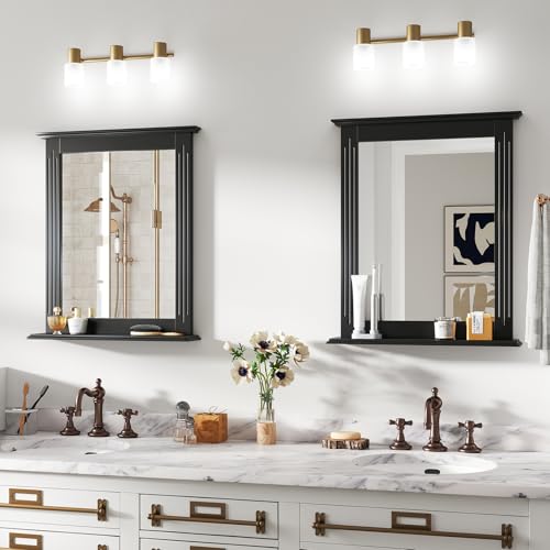 Tangkula Bathroom Mirror with Shelf view 2