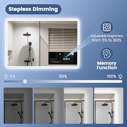 STARLEAD 24"x32" LED Bathroom Mirror view 4