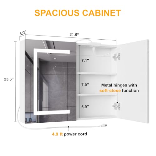 Snughome Bathroom Medicine Cabinet with view 2