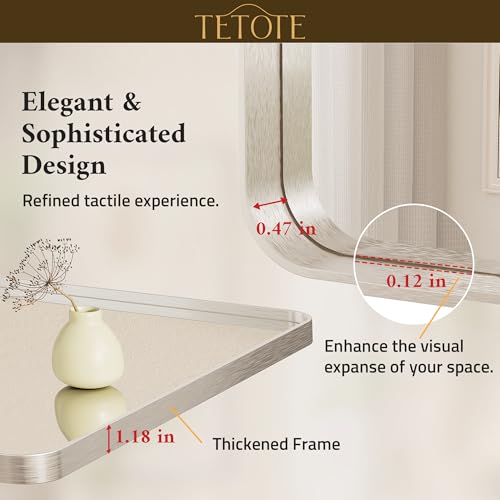 TETOTE Brushed Nickel Mirror 22 view 5