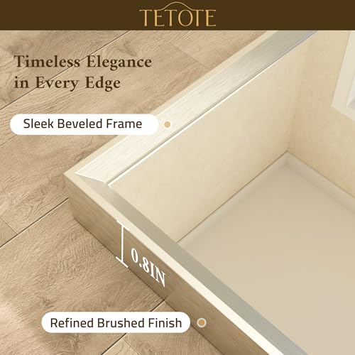 TETOTE Brushed Nickel Bathroom Mirror view 3