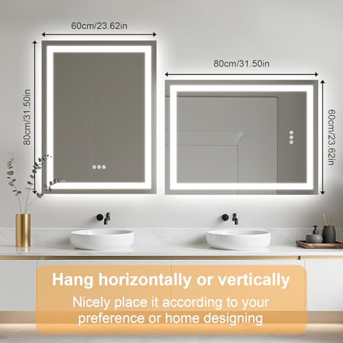 Olyvren 24"x32" LED Bathroom Mirror view 2