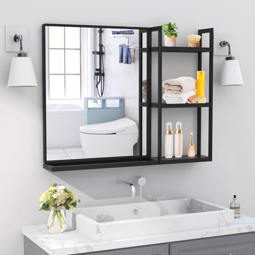 LETSFIELD Bathroom Mirror with Shelf