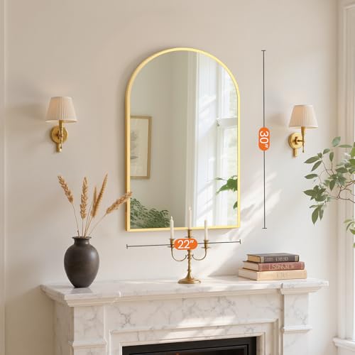 Sweetcrispy 20"x30" Arched Gold Bathroom view 4
