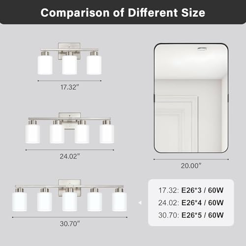 FonmYim Brushed Nickel Bathroom Light view 5