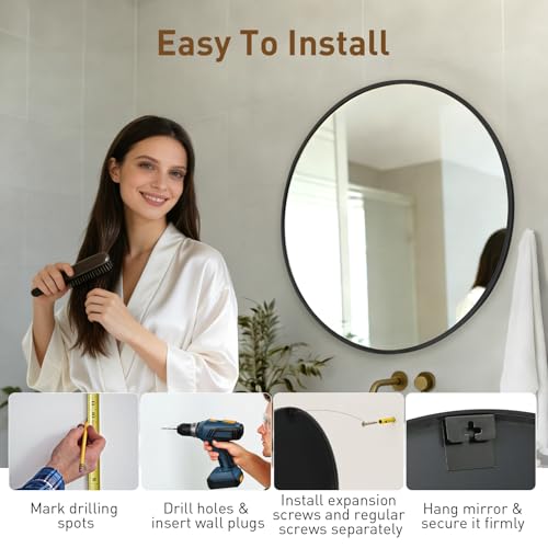 NEWBULIG 30 Inch Round Wall view 5