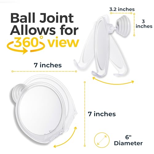 HONEYBULL Fogless Shower Mirror with view 5