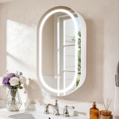 Janboe Oval Medicine Cabinet with