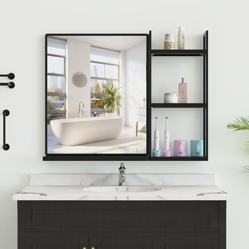 WONSTART Black Metal Framed Bathroom