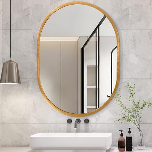 JJUUYOU Oval Bathroom Mirror Wall