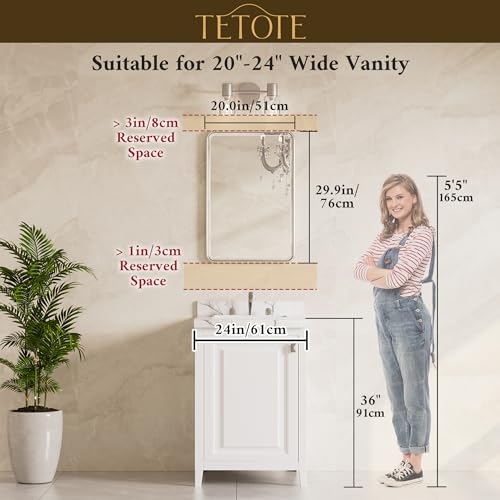 TETOTE Brushed Nickel Mirror 20 view 2