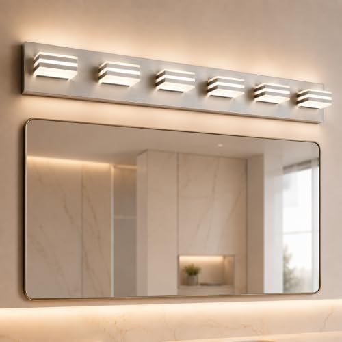 yumcrelect 6-Light Brushed Nickel Vanity