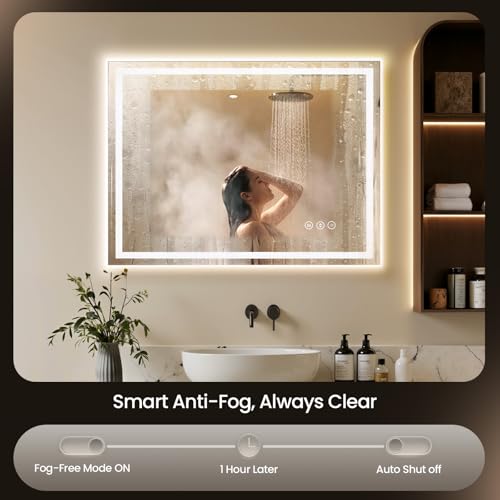 30X36 LED Bathroom Mirror with view 2