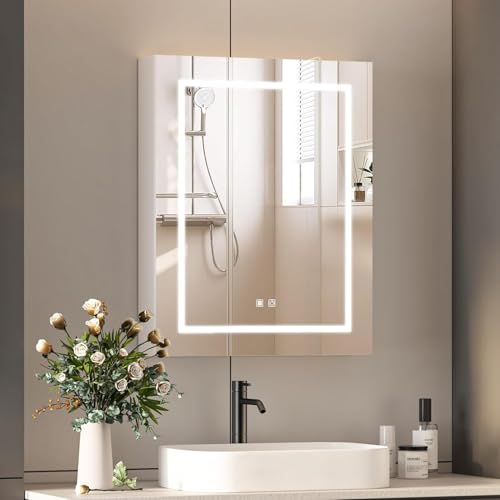 Mepplzian Lighted Medicine Cabinet with
