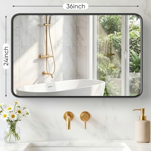 Sweetcrispy Bathroom Mirror 36x24 Inch view 2