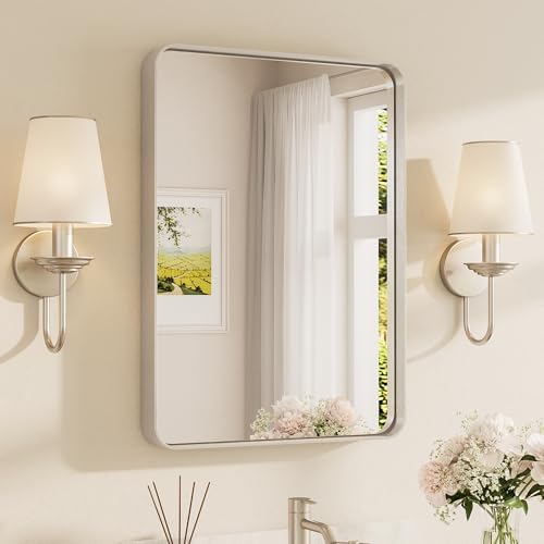 TETOTE Brushed Nickel Mirror 22
