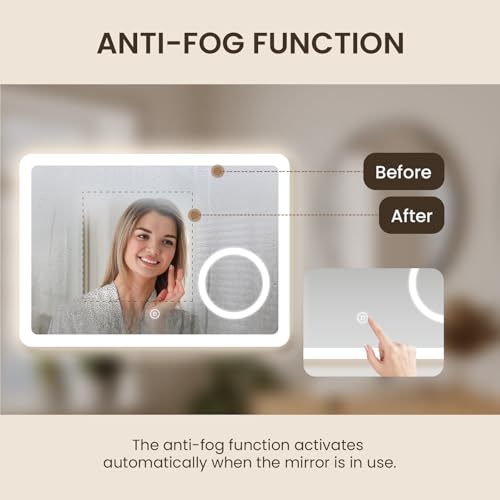 EMKE Illuminated Bathroom Mirror with view 3