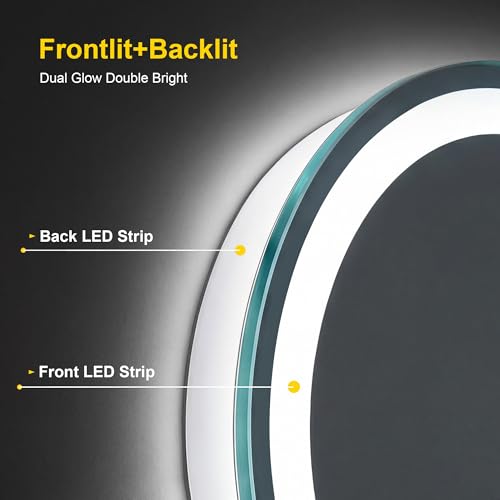 Round LED Bathroom Mirror with view 3