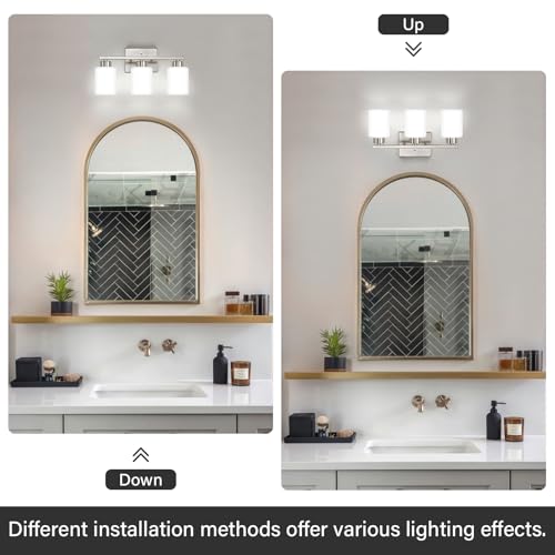 FonmYim Brushed Nickel Bathroom Light view 4