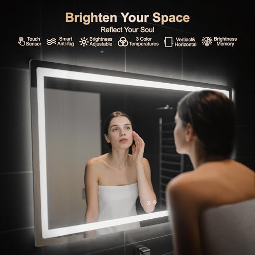 Delma LED Bathroom Mirror with view 2