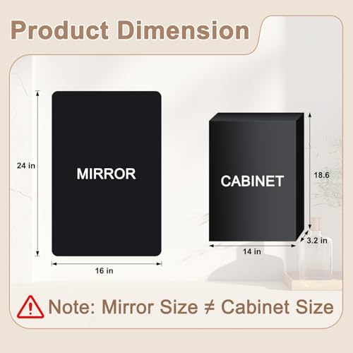 Venlus Medicine Cabinet with Mirror view 2