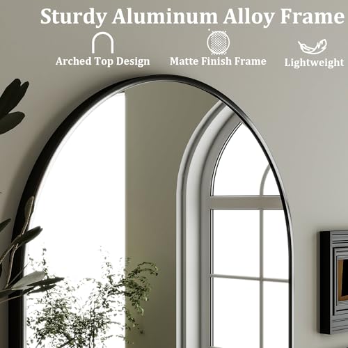 HARRITPURE 20"x30" Arched Bathroom Mirror view 4