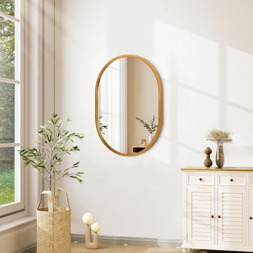 JJUUYOU Oval Bathroom Mirror Wall view 3