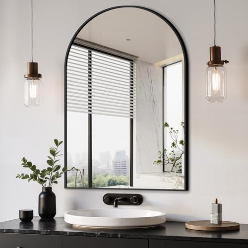 Delma Arched Bathroom Mirror 24"x36"