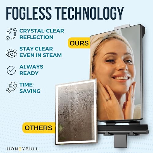 HONEYBULL Fogless Shower Mirror for view 4