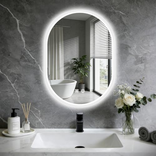 JingImage 16x24 LED Bathroom Mirror