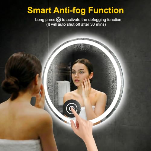 Round LED Bathroom Mirror with view 4