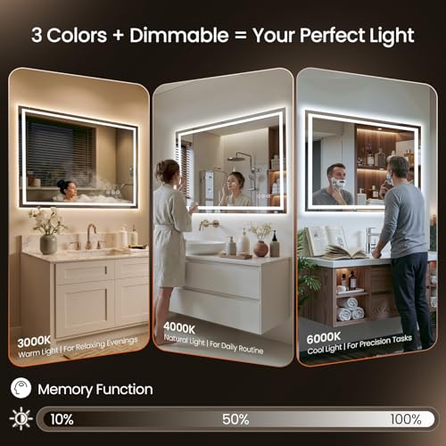 30X36 LED Bathroom Mirror with view 3