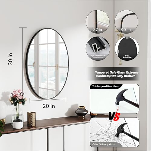 SCWF-GZ 20x30 Oval Mirror Round view 2