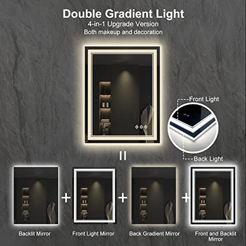 VanPokins LED Bathroom Mirror 24x32 view 4