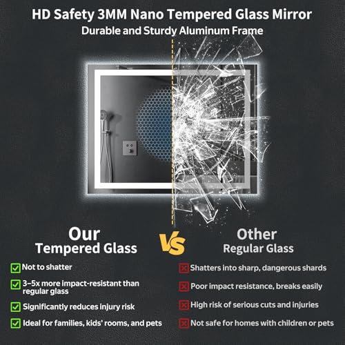 40"x30" LED Bathroom Mirror with view 5