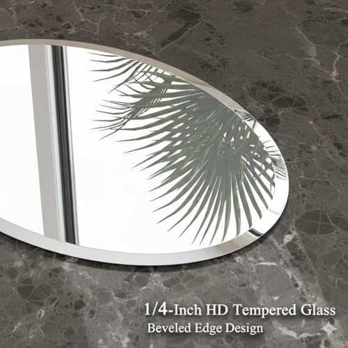 20"x28" Oval Frameless Mirror Beveled view 5