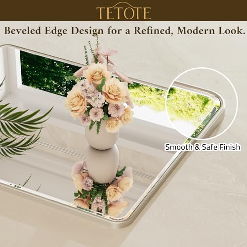 TETOTE Brushed Nickel Mirror 20 view 4