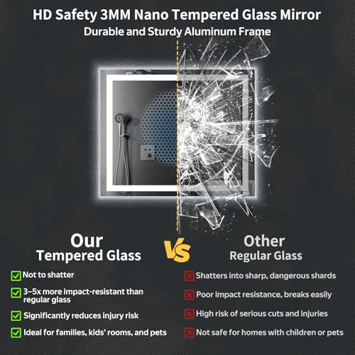 36"x30" LED Bathroom Mirror with view 5