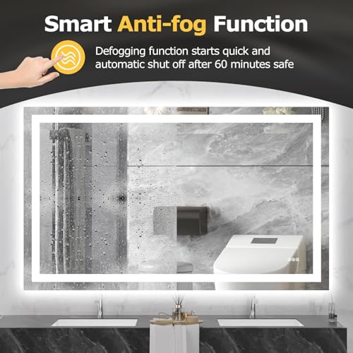 Hivone 55"X30" LED Bathroom Mirror view 3