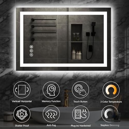 Clarityon 24"x 32" LED Bathroom view 2