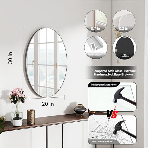 SCWF-GZ 20x30 Oval Mirror Round view 2