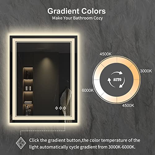 VanPokins LED Bathroom Mirror 24x32 view 3