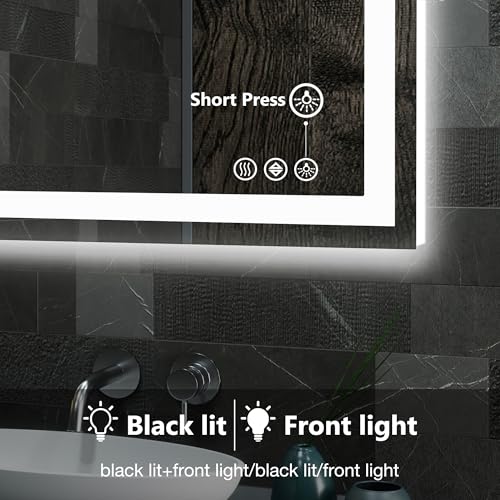 DUMOS 24.1"x32.1" LED Bathroom Mirror view 5