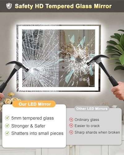 Callsky 24x32 LED Bathroom Mirror view 5