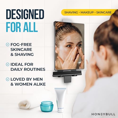 HONEYBULL Fogless Shower Mirror for view 5