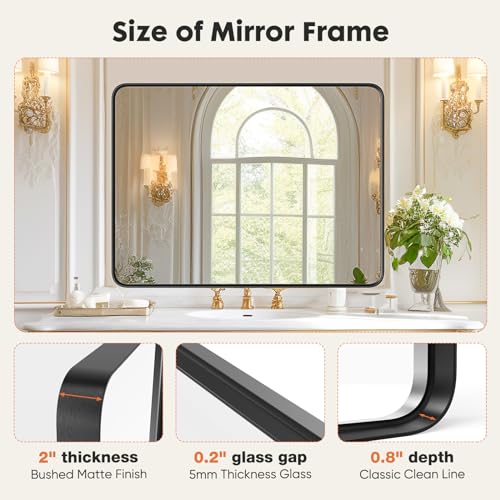 Sweetcrispy Bathroom Mirror 40x30 Inch view 5